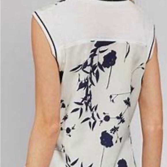Ted Baker - Miha bluebell blue & white sleeveless shirt- Size 2 - Picture 2 of 10